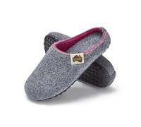 Gumbies Hausschuhe aus recycelten Materialien - rutschfeste & stabile Sohle, herausnehmbare Einlegesohle, wärmehaltend, für drinnen & draußen geeignet - Grey Pink, 38