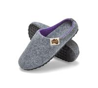 Gumbies Hausschuhe aus recycelten Materialien - rutschfeste & stabile Sohle, herausnehmbare Einlegesohle, wärmehaltend, für drinnen & draußen geeignet - Grey Lilac, 42