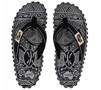 Gumbies Islander Unisex-Flip-Flops, mit superweichem Baumwoll-Zehensteg und robuster recycelter Gummisohle - Komfort garantiert, Schwarze Signatur, 40 EU