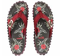 Gumbies Islander Unisex-Flip-Flops, mit superweichem Baumwoll-Zehensteg und robuster recycelter Gummisohle Komfort garantiert, Grauer Hibiskus, 39 2/3 EU