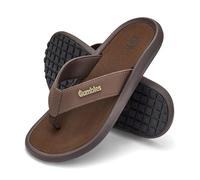 Gumbies Noosa Unisex-Flip-Flop, mit Fußgewölbeunterstützung, superweicher Bürste, EVA-Fußbett, weicher Baumwollriemen und recycelter Gummisohle, Komfort garantiert, Braun, 8 Women/7 Men