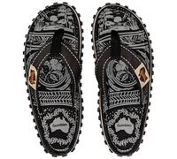Gumbies Originals - Flip Flops aus recycelten Materialien - profilierte Sohle aus wiederverwerteten Autoreifen, Fußbett aus Canvas-Baumwolle, Baumwoll-Zehensteg - Midnight Black, 48