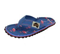 Gumbies Originals Blau - Flip Flops aus recycelten Materialien - robuste Sohle aus wiederverwerteten Autoreifen, weiches Fußbett aus Canvas-Baumwolle, bequemer Baumwoll-Zehensteg - Flamingo, 39