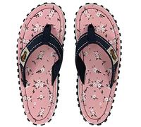 Gumbies Originals Damen - Flip Flops aus recycelten Materialien - profilierte Sohle aus wiederverwerteten Autoreifen, weiches Fußbett aus Canvas-Baumwolle, bequemer Zehensteg - Ditsy, 42