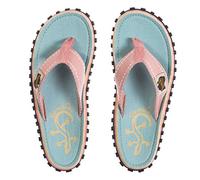 Gumbies Originals Damen - Flip Flops aus recycelten Materialien - profilierte Sohle aus wiederverwerteten Autoreifen, weiches Fußbett aus Canvas-Baumwolle, bequemer Zehensteg - Gecko, 43