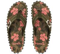 Gumbies Originals Damen - Flip Flops aus recycelten Materialien - profilierte Sohle aus wiederverwerteten Autoreifen, weiches Fußbett aus Canvas-Baumwolle, bequemer Zehensteg - Jungle, 46
