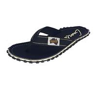 Gumbies Originals - Flip Flops aus recycelten Materialien - profilierte Sohle aus wiederverwerteten Autoreifen, Fußbett aus Canvas-Baumwolle, Baumwoll-Zehensteg - Original Black, 44