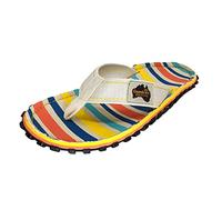 Gumbies Originals Kids - Flip Flops aus recycelten Materialien - profilierte Sohle aus wiederverwerteten Autoreifen, weiches Fußbett aus Canvas-Baumwolle, bequemer Baumwoll-Zehensteg - Beach Chair, 31