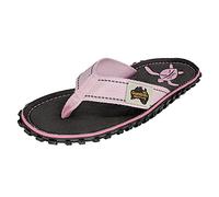 Gumbies Originals Kids - Flip Flops aus recycelten Materialien - profilierte Sohle aus wiederverwerteten Autoreifen, weiches Fußbett aus Canvas-Baumwolle, bequemer Baumwoll-Zehensteg - Turtle, 29