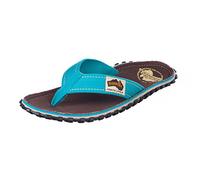 Gumbies Originals Kids - Flip Flops aus recycelten Materialien - profilierte Sohle aus wiederverwerteten Autoreifen, weiches Fußbett aus Canvas-Baumwolle, bequemer Baumwoll-Zehensteg - Brown Retro, 28
