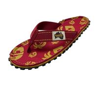 Gumbies Originals Rot - Flip Flops aus recycelten Materialien - profilierte Sohle aus wiederverwerteten Autoreifen, weiches Fußbett aus Canvas-Baumwolle, bequemer Baumwoll-Zehensteg - Red Multi G, 45