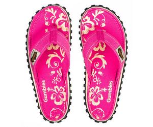 GUMBIES Pink Hibiscus - Vegane Sommer-Sandalen für Damen 42