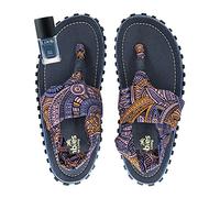 Gumbies Sandalen Set - Slingbacks Aztec mit dem Nagellack Blue Jeans | Zehentrenner Damen | Sandalen Damen | Badeschlappen | Badelatschen