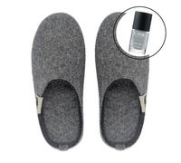 GUMBIES Set - Nachhaltige Hausschuhe mit Veganem Nagellack Grau 38