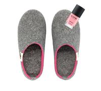 GUMBIES Set - Nachhaltige Hausschuhe mit Veganem Nagellack grau-pink 39