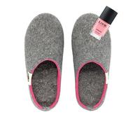 GUMBIES Set - Nachhaltige Hausschuhe mit Veganem Nagellack grau-pink 41