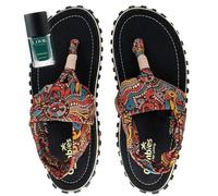 GUMBIES Set - Nachhaltige Zehensandalen mit veganem Nagellack Set Aboriginal (Bunt) 42