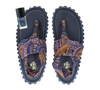 GUMBIES Set - Nachhaltige Zehensandalen mit veganem Nagellack Set Aztec (Blau) 41