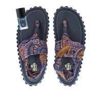 GUMBIES Set - Nachhaltige Zehensandalen mit veganem Nagellack Set Aztec (Blau) 42