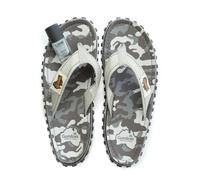 GUMBIES Set - Nachhaltiger Zehentrenner mit veganem Nagellack Set Camouflage (Grau) 36