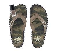 GUMBIES Set - Nachhaltiger Zehentrenner mit veganem Nagellack Set Camouflage Natur (Braun) 37