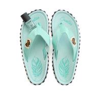 GUMBIES Set - Nachhaltiger Zehentrenner mit veganem Nagellack Set Mint (Blau) 36