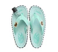 GUMBIES Set - Nachhaltiger Zehentrenner mit veganem Nagellack Set Mint (Blau) 38