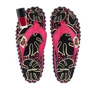 GUMBIES Set - Nachhaltiger Zehentrenner mit veganem Nagellack Set Schwarz/Pink (Pink) 37