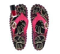 GUMBIES Set - Nachhaltiger Zehentrenner mit veganem Nagellack Set Schwarz/Pink (Pink) 38