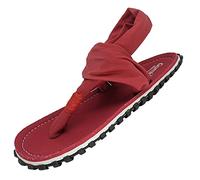 Gumbies Slingbacks - Sandalen aus recycelten Materialien - robuste Sohle aus wiederverwerteten Autoreifen, weiches Fußbett aus Canvas-Baumwolle, bequeme Stoffbänder für idealen Halt - Only Red, 36