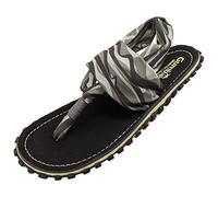 Gumbies Slingbacks - Sandalen aus recycelten Materialien - robuste Sohle aus wiederverwerteten Autoreifen, weiches Fußbett aus Canvas-Baumwolle, bequeme Stoffbänder für idealen Halt - Black, 45