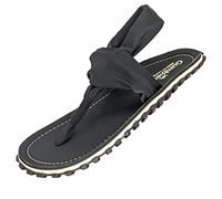 Gumbies Slingbacks - Sandalen aus recycelten Materialien - robuste Sohle aus wiederverwerteten Autoreifen, weiches Fußbett aus Canvas-Baumwolle, bequeme Stoffbänder für idealen Halt - Only Black, 36