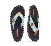 Gumbies Vegane Flip Flops Damen und Herren - Originals - Zehentrenner aus recycelten Materialien - robuste Sohle - Baumwoll-Zehensteg - Ergonomisches Fußbett - Sandalen - Tricolor Black - 45