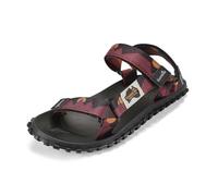 Gumbies Vegane Sandalen Damen und Herren - Scrambler - Nachhaltige Sommerschuhe aus recycelten Materialien - Rutschfeste Sohle aus Kautschuk - Ergonomisches Fußbett - Burgunderrot und Orange - Gr. 39