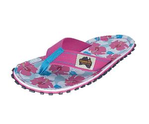 Gumbies Zehensandalen Original Flip Flops Mixed Hibiscus pink/bunt Damen, Größe Euro (US) 40