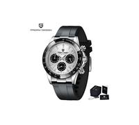 (Gummi Silber Weiß) 2023 PAGANI DESIGN Uhr Herren Quarz Top Marke Luxus Automatische Datum Armbanduhr