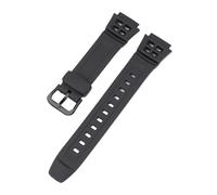 Gummi-Uhrenarmband, kompatibel mit Casio AQ-S810W, W-735H, W-216H, SGW-300, AE-1000W, AE-1200, Herren, schwarzes Sport-Silikonarmband, 18 mm(B black buckle)