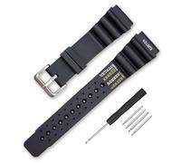 Gummi-Uhrenarmband mit gebogener Linie, 20 mm, 22 mm, 24 mm, Edelstahlschlaufe, Tauchermodell, Ersatzarmband für Seiko Uhren (22 mm, Gummischlaufe)