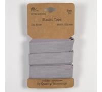 Gummiband auf Karte 3 m - 10 mm oder 20 mm breit - elastisches Band zum Nähen & Basteln - viele Farben - 75% Polyester, 25% Latex - waschbar bei 30°C - für Kleidung & DIY (20 mm - silbergrau)
