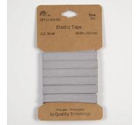 Gummiband auf Karte 3 m - 10 mm oder 20 mm breit - elastisches Band zum Nähen & Basteln - viele Farben - 75% Polyester, 25% Latex - waschbar bei 30°C - für Kleidung & DIY (10 mm - silber)