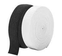 Gummiband Nähen 20mm Breites Hosengummi 2 Stk 10m Elastisches Breit Band zum Nähen Gummiband Gummilitze für Hosenbund Schwarz Weiß