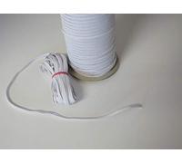 Gummilitze - Gummiband Bandbreite 5 mm Bandfarbe weiß 10 Meter