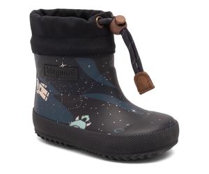 Gummistiefel BISGAARD "baby thermo rubber", Mädchen, Gr. 27, blau (dunkelblau, space), Gummi, Basic, Schuhe Gummistiefel, Regenstiefel mit Wollfutter, Größenschablone zum Download (44386453-27) dunkel
