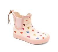 Gummistiefel BISGAARD "barefoot rubber boot", Mädchen, Gr. 25, love, Naturkautschuk, gemustert, Schuhe Gummistiefel, Regenstiefel für Kleinkinder, Größenschablone zum Download (67061420-25) love