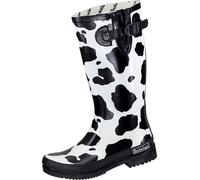 Bockstiegel Regenstiefel KUH schwarz/weiß Gr. 42