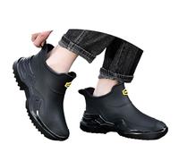 gummistiefel damen festival, Kurze Gummistiefel Herren Halbhoch Gummischuhe Gartenstiefel Wasserdicht Regenstiefel Unisex Erwachsene Arbeitsschuhe Rutschfest Regenschuhe Outdoor Angelstiefel