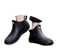 Gummistiefel Damen Halbhoch - Damen Stiefel Hunter Gummistiefel Halbhoch Stiefeletten Schuhe Wasserdicht Herren Boots Regenschuhe Gummischuhe Sommerstiefeletten Schwarz 35