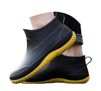Gummistiefel Damen Halbhoch - Reitstiefel Damen Gummistiefel Halbhoch Sommer Stiefeletten Regenschuhe Herren wasserdichte Schuhe Boots Wasserfeste Hunter Chelsea Gelb 42
