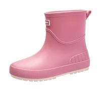 Gummistiefel Damen Kurz - Regenschuhe Damen Gummischuhe Stiefel wasserdichte Schuhe Boots Hunter Gummistiefel Reitstiefel Stiefeletten Wasserdicht Chelsea Reitschuhe Rosa 40