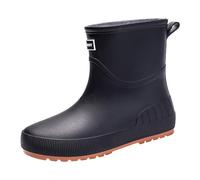 Gummistiefel Damen Kurz - Stallschuhe Damen Gummischuhe Herren Gartenschuhe Hunter Gummistiefel Stiefeletten wasserdichte Schuhe Regenschuhe Sommerstiefel Boots Schwarz 38